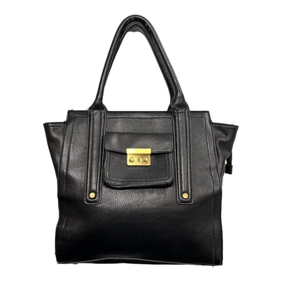 3.1 Phillip Lim for Target Black Faux Leather Expandable Shoulder Tote Bag Purse - Picture 1 of 16
